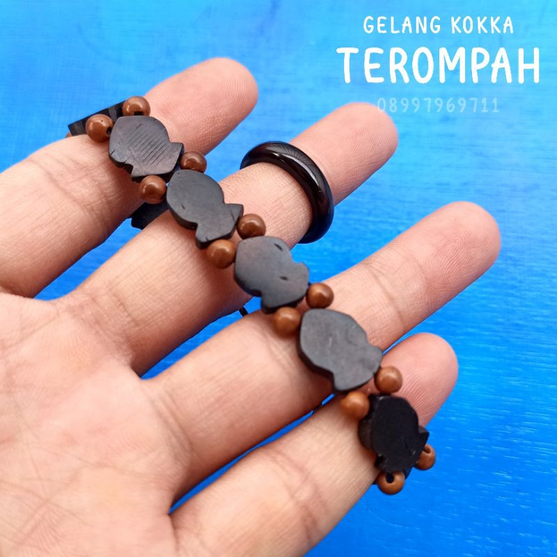 Gelang Kayu kaukah (TEROMPAH) Free cincin koka kokka kaokah kokah