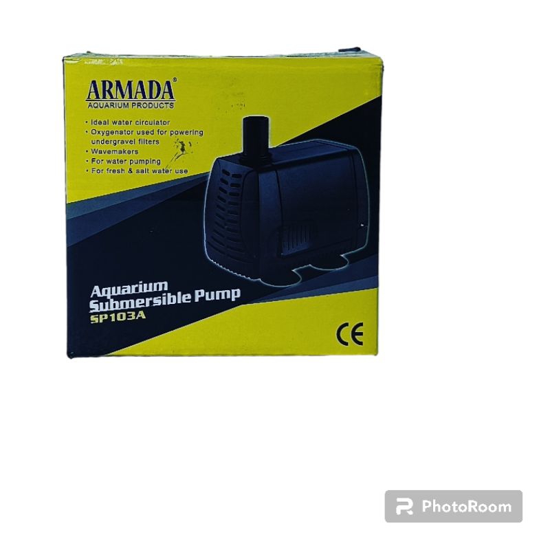 Mesin pompa ARMADA SP 103 A DUS KUNING filter celup kolam submersible waterpump aquarium water pump akuarium ph