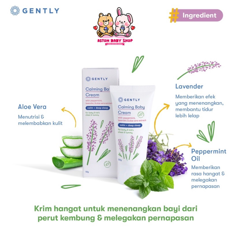 Gently Calming Baby Cream Krim Anti Kolik Kembung Penghangat Bayi