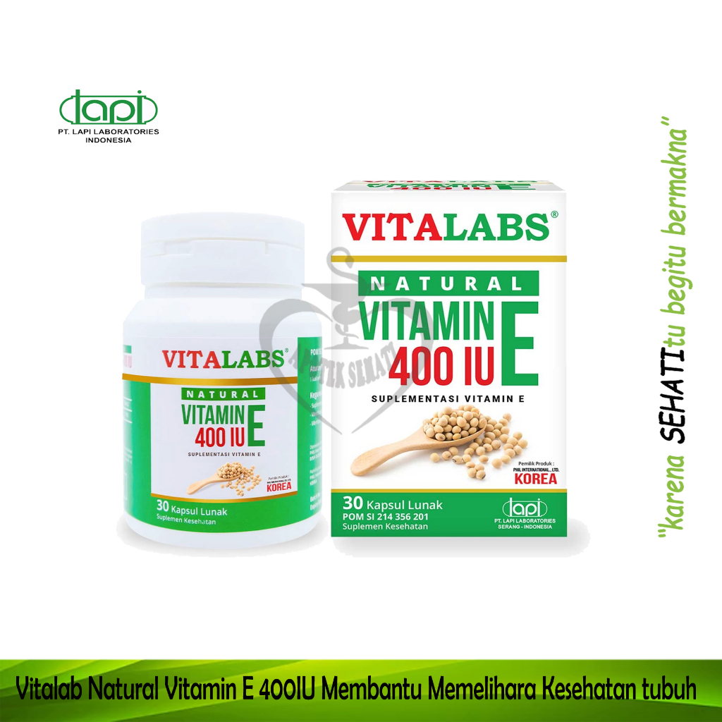 Vitalabs Natural Vitamin E Suplemen Kecantikan Menjaga Kulit