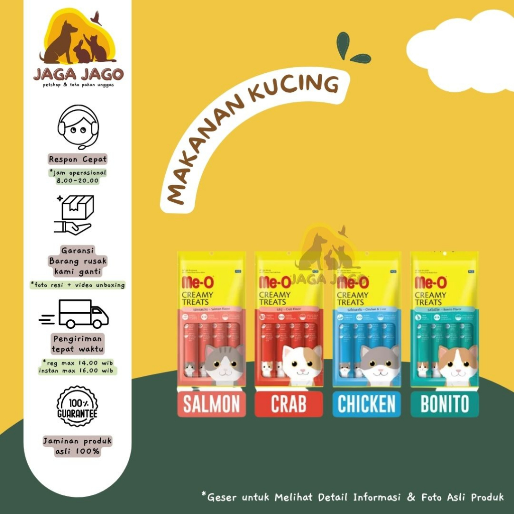 MEO CREAMY TREATS - Snack Kucing Liquid 1pcs Promo Termurah