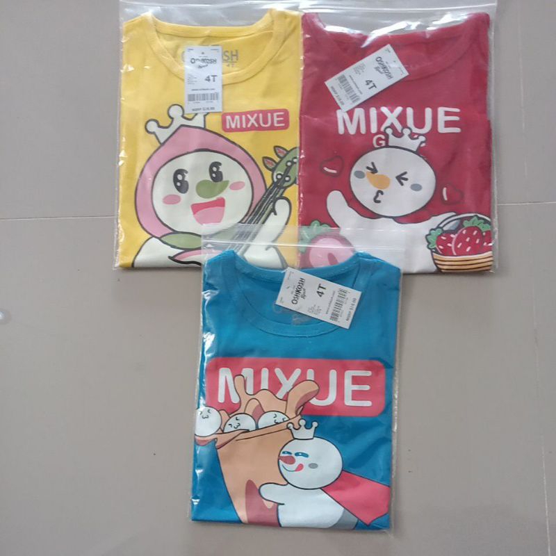 Kaos Anak Mixue boy &amp; Girl 2-10