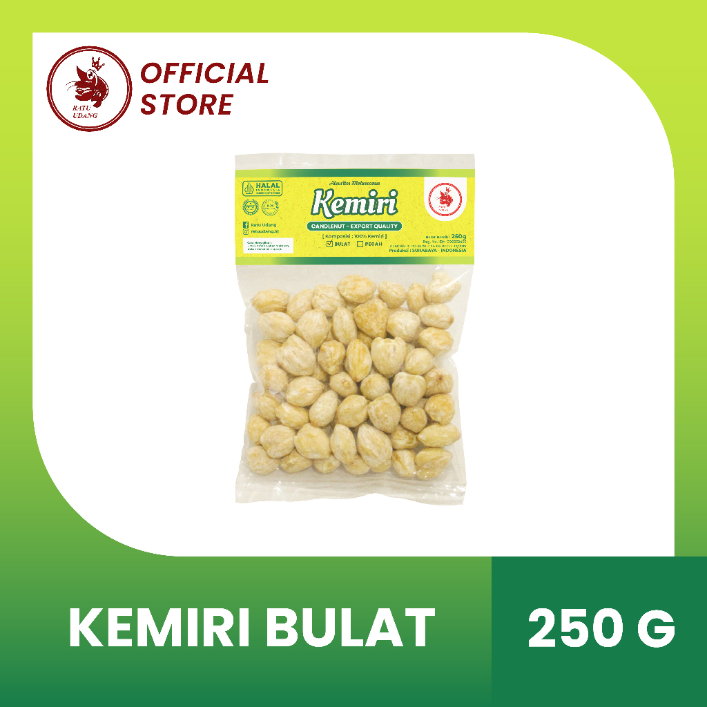 

Kemiri Bulat 250gram Cap Ratu Udang