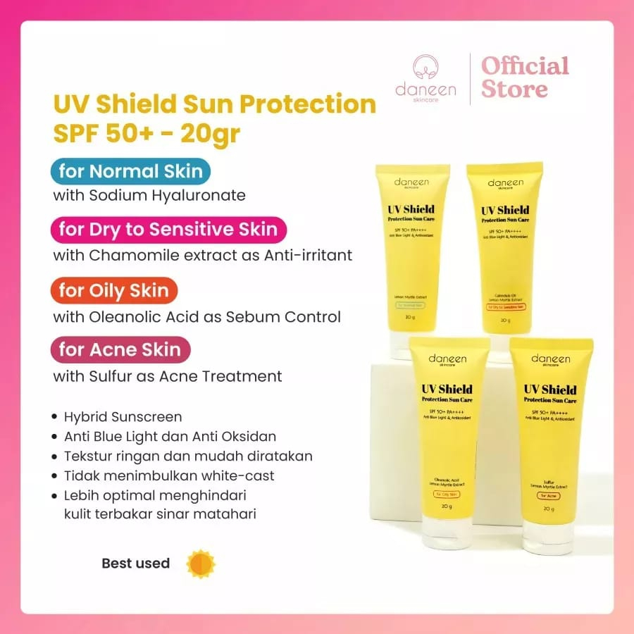 Daneen UV Shield SPF 50+ PA++++ for Normal Skin 20gr