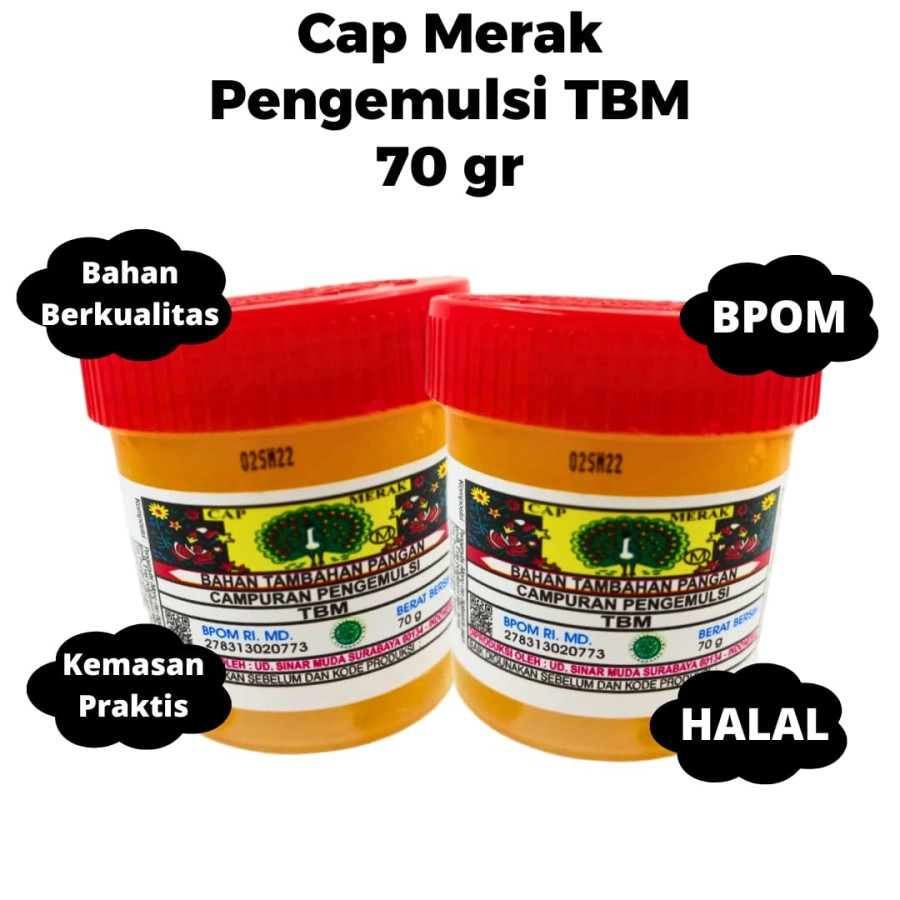 

PENGEMULSI KUE MERAK TBM 70 GR / EMULSIFIER / PENGEMBANG KUE