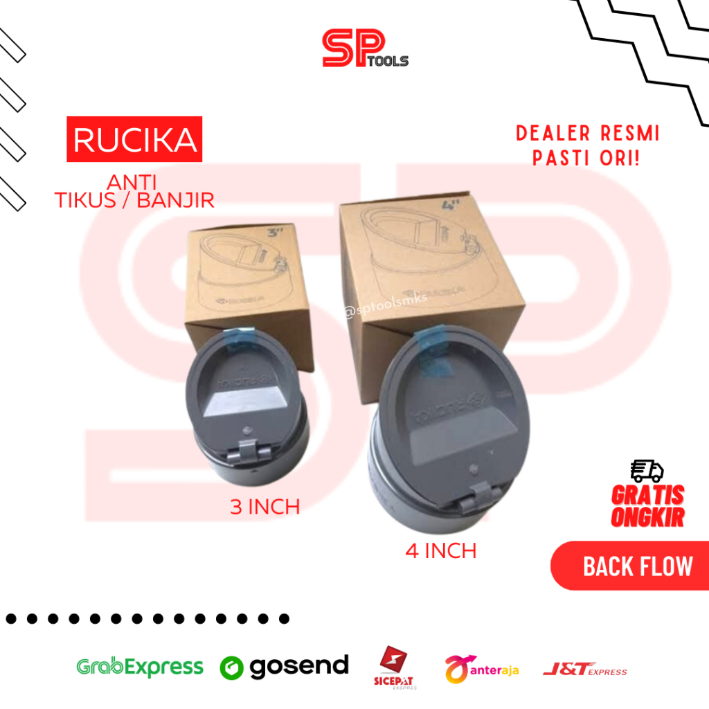PIPA DOP PEMBUANGAN BACKFLOW / BACK FLOW PENUTUP PIPA ANTI BAU SERANGGA BANJIR 3" 4" 3 INCH 4 INCH R