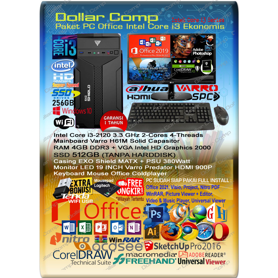 Komputer PC Rakitan Paket Video Editing Intel Core i5