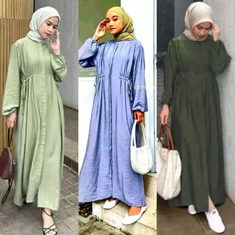 YULIA GAMIS CRINKLE AIRFLOW//BUSANA WANITA TERLARIS