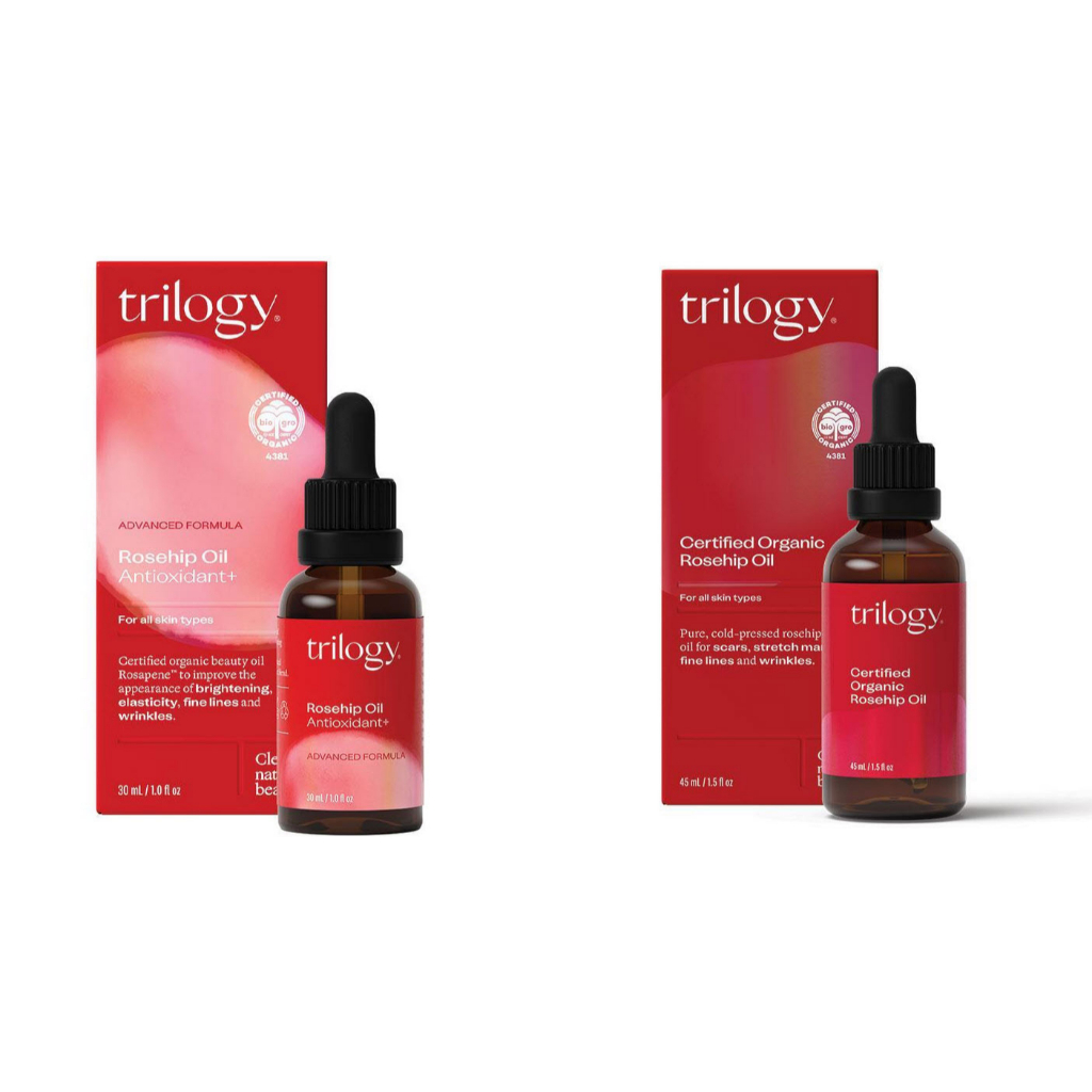 TRILOGY Certified ORGANIC Rosehip Oil 20ml 30ml antioxidant 45ml 20 30 45