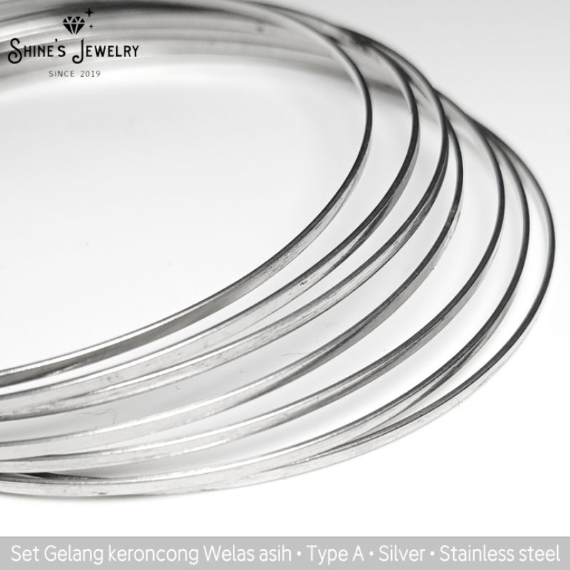 Set Gelang keroncong welas asih Type-A Stainless Steel