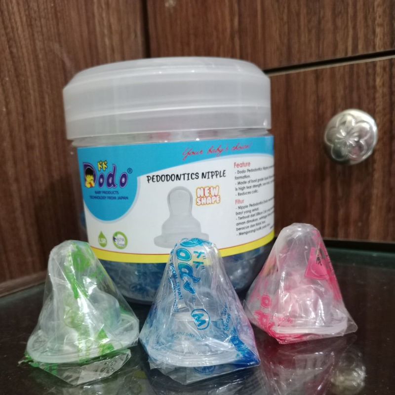 Dodo Pedodontics Nipple S/M/L - Karet Dot Gepeng