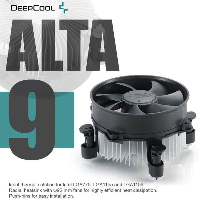 DEEPCOOL ALTA 9 HSF COOLER INTEL CPU PROSESSOR LGA PENTIUM FAN COOLING,CPU COOLER