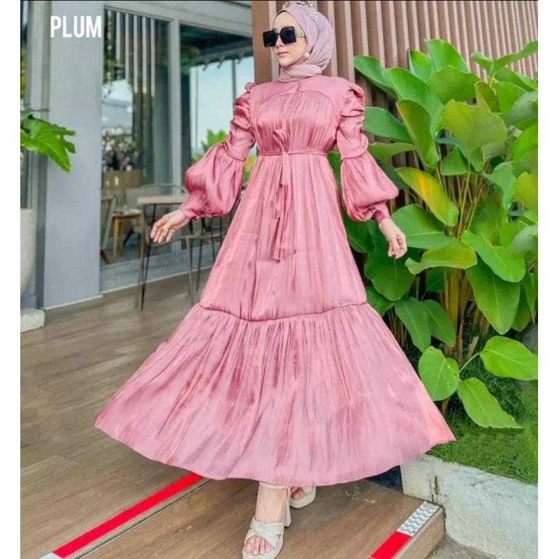 RR DRESS SHANTIKA DRESS SHIMMER SILK GAMIS SHIMMER SILK BAJU MUSLIM SHIMMER SILK DRESS SILK GAMIS SI