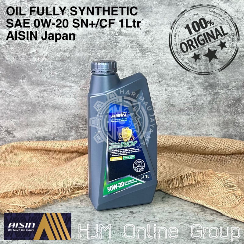 OLI MESIN AISIN MOTOR OIL FULLY SYNTHETIC SAE 0W-20 SN+/CF 1 Liter