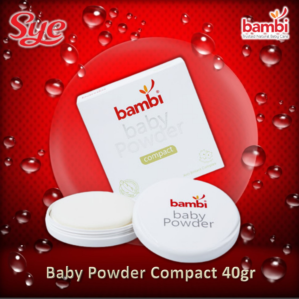 BPOM BAMBI BAYI POWDER COMPACT REFILL 40GR / BEDAK BAYI BAMBI / BEDAK PADAT ANAK / SYE