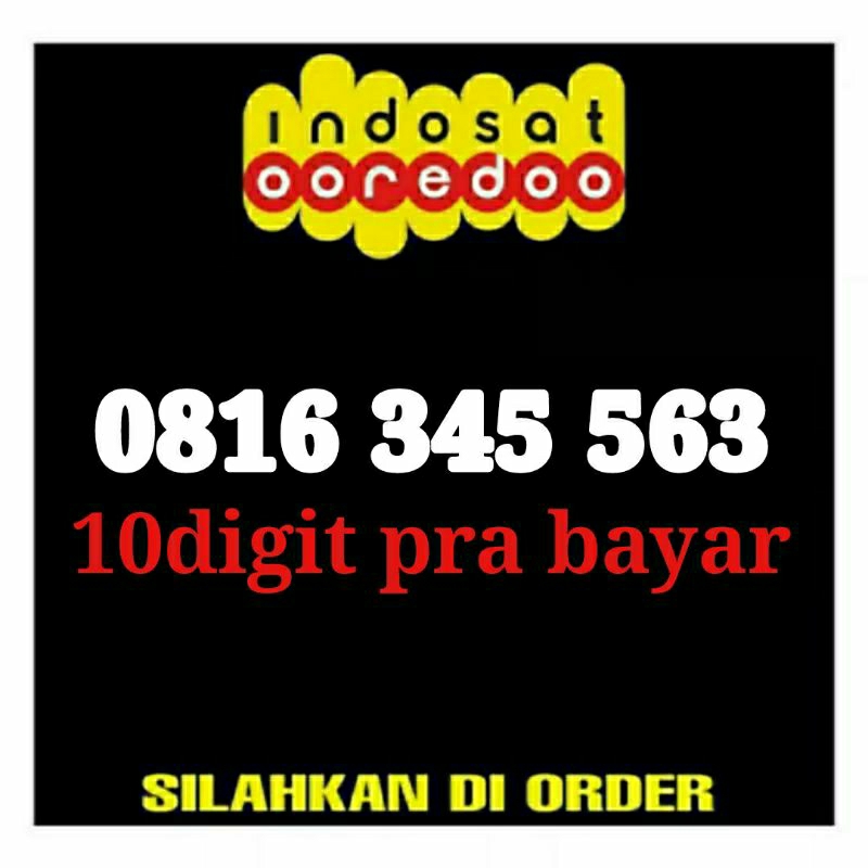 Nomor cantik Indosat 10digit rapih
