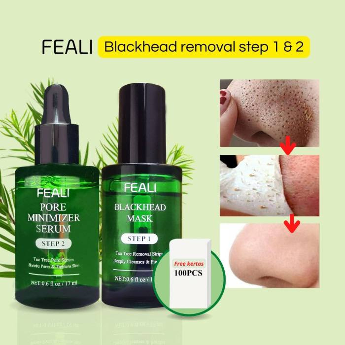 [MS][BPOM] FEALI BLACKHEAD REMOVER MASK STEP1 DAN STEP2