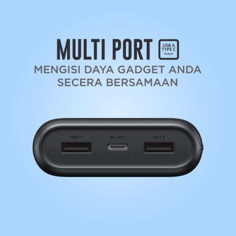 MOFIT M25 Powerbank 20000mAh Dual Port Input &amp; Output Fast Charge 2.4A