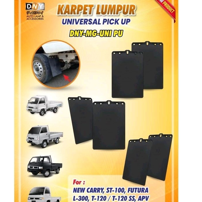 MUDGUARD KARPET LUMPUR RODA FULL KARET MOBIL PICK UP UNIVERSAL NEW CARRY ST100 T120 T120SS APV SEMUA MOBIL PICKUP