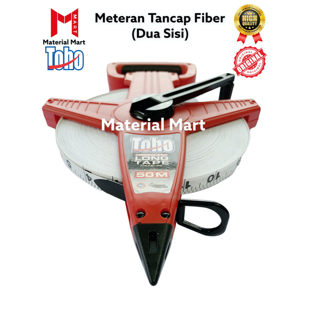 Meteran Tancap 50 Meter Toho | Meteran Tancap Toho 50M | Alat Ukur Roll | Material Mart