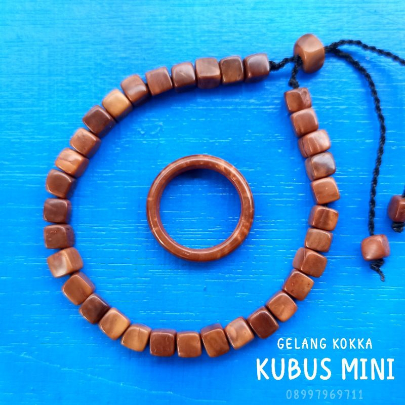 Gelang Kayu kaukah (KUBUS MINI) Free cincin koka kokka kaokah kokah