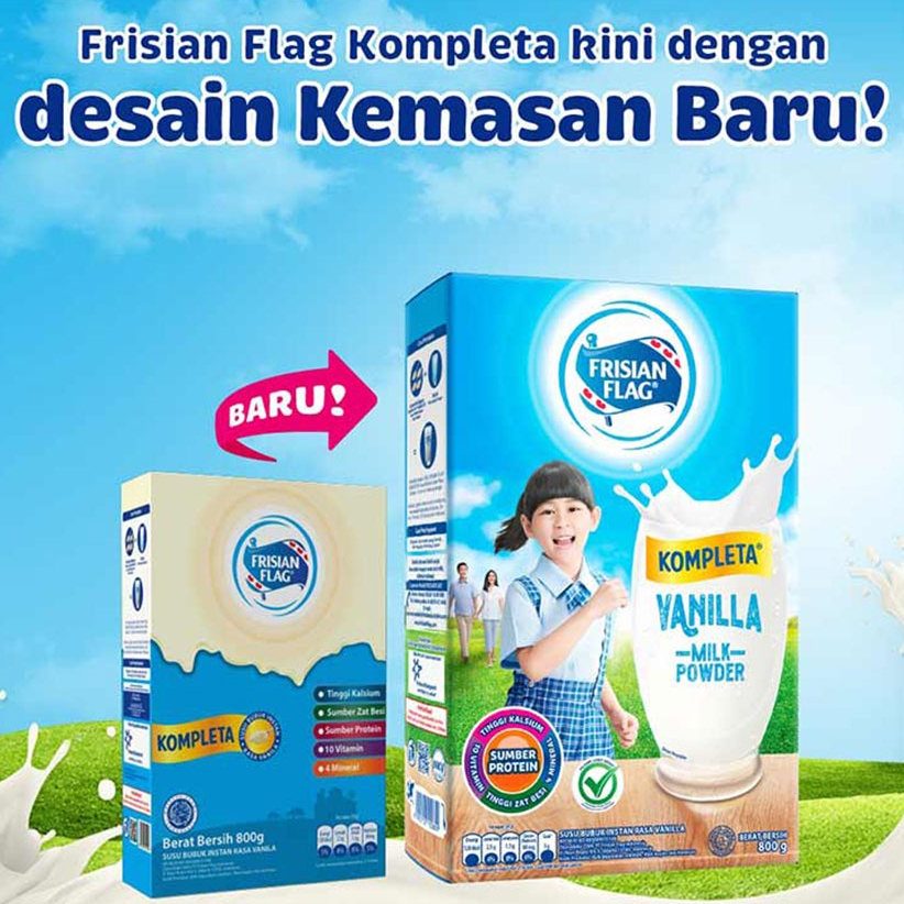 

Frisian Flag Susu Bubuk Instant Kompleta Vanila 800 gram