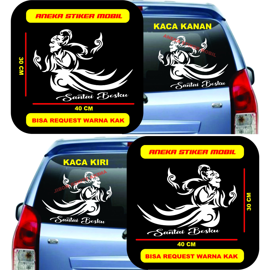 Stiker Wayang Gatotkaca Sticker kaca mobil Model Wayang
