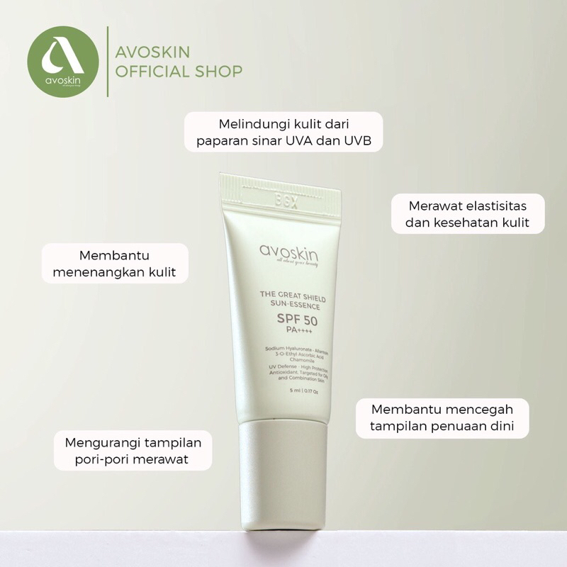 Avoskin The Great Shield Sun-Essence Spf 50 PA++++ | Travel Sunscreen for Oily &amp; Combination Skin