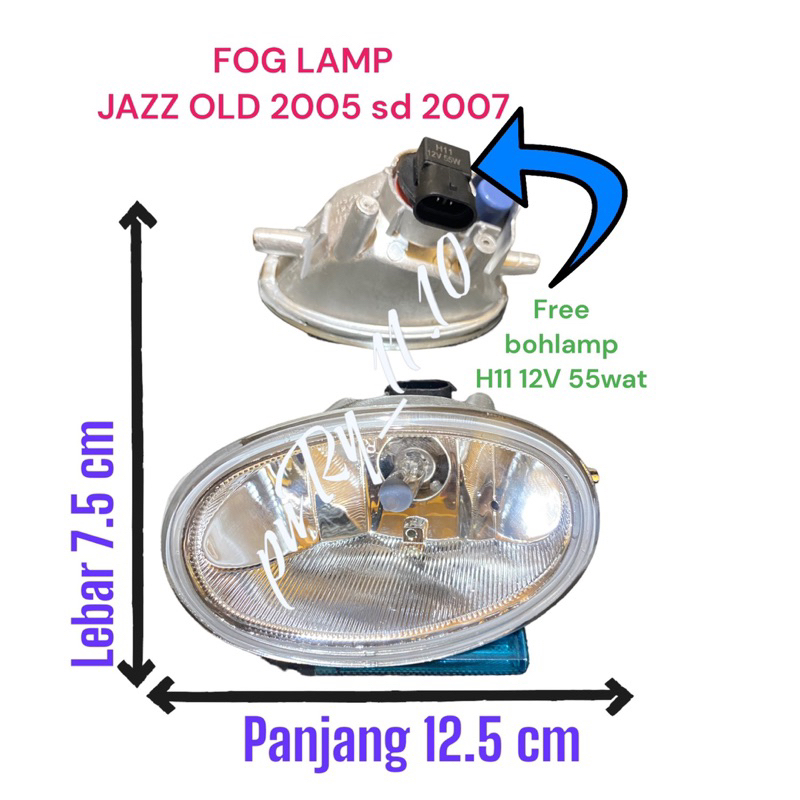 FOGLAMP LAMPU KABUT HONDA JAZZ 2004 sd 2022 FOG LAMP LAMPU BUMPER