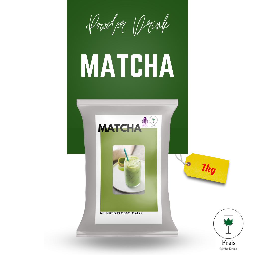 BUBUK MINUMAN RASA MATCHA 1KG / SERBUK MINUMAN ANEKA RASA / BUBUK MINUMAN KEKINIAN / MINUMAN INSTAN / DRINKS POWDER / SERBUK MINUMAN BOBA