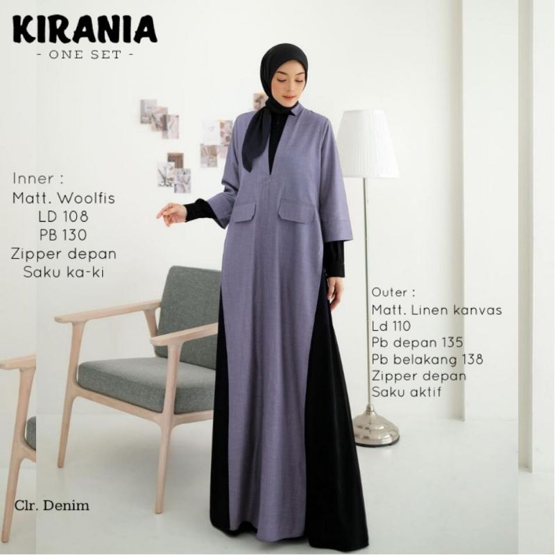 KIRANIA SET DRES FASHION MUSLIM WANITA