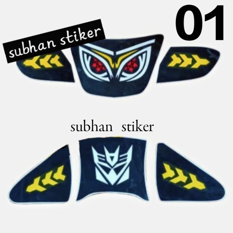stiker lampu honda supra x 100