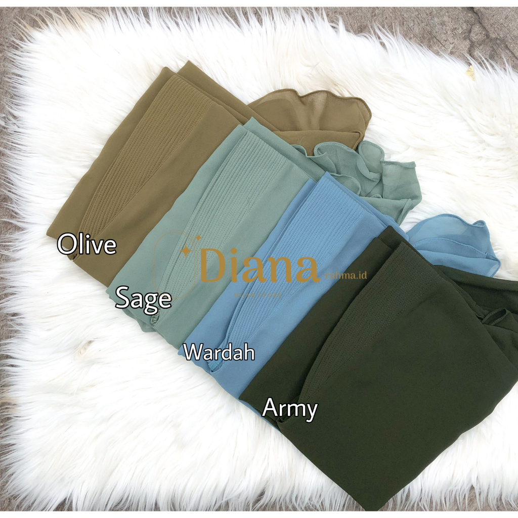 RB - Jilbab Hijab Khimar Syar'i Ceruty Babydoll 2 Layer Rempel Payet