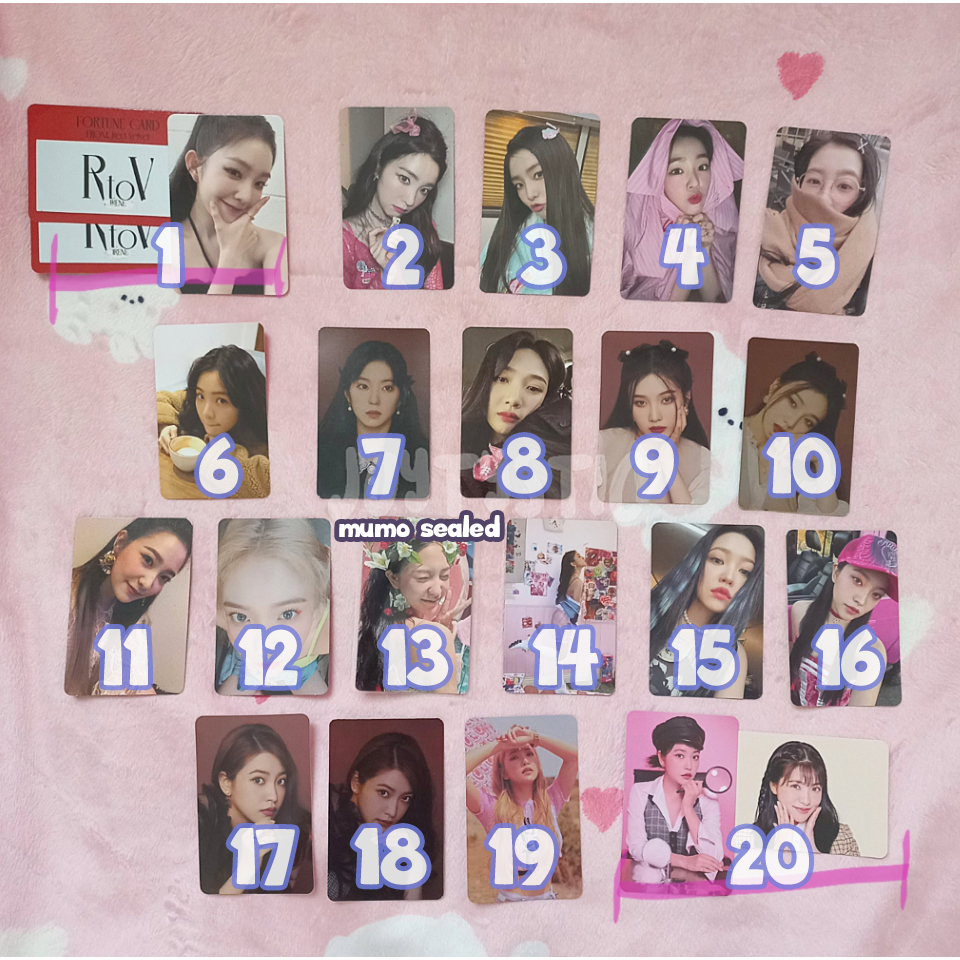 PC Photocard RV Red Velvet Cewek Kue Cake girls Irene Yeri Joy