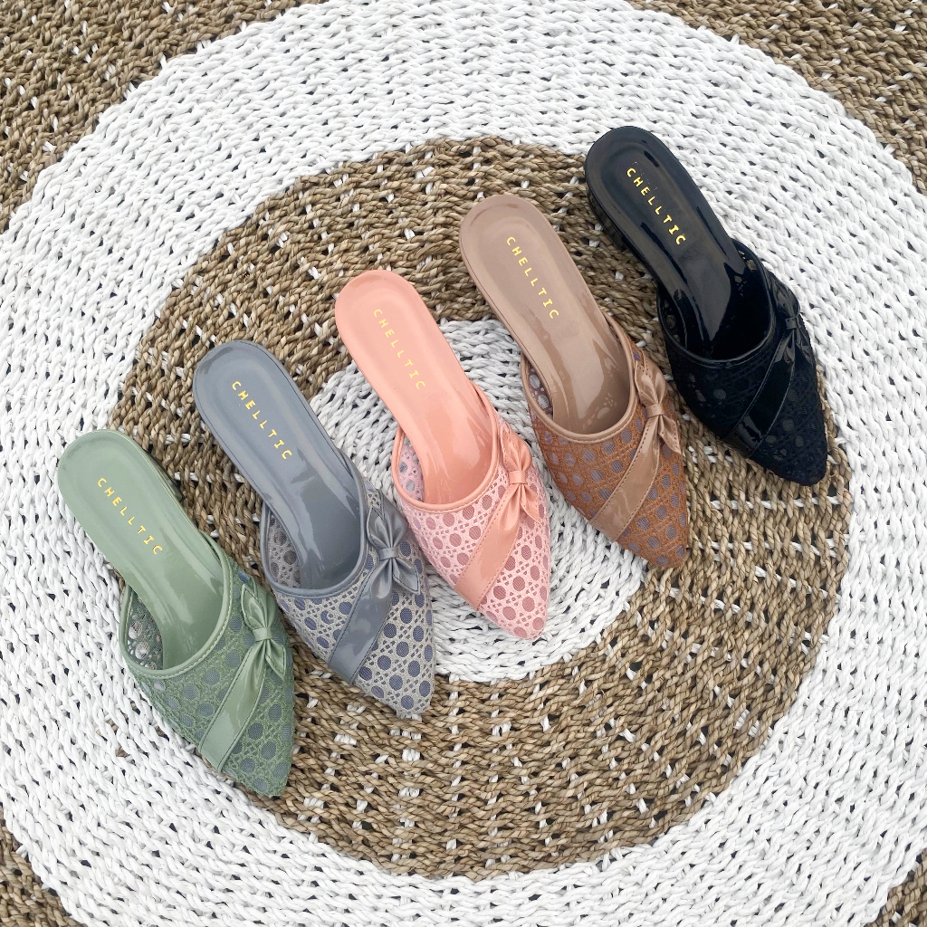 Sandal Selop Wanita Heels Hak Tahu Mules 3 Cm Sepatu Pesta  Terbaru Ukuran 36 37 38 39 40