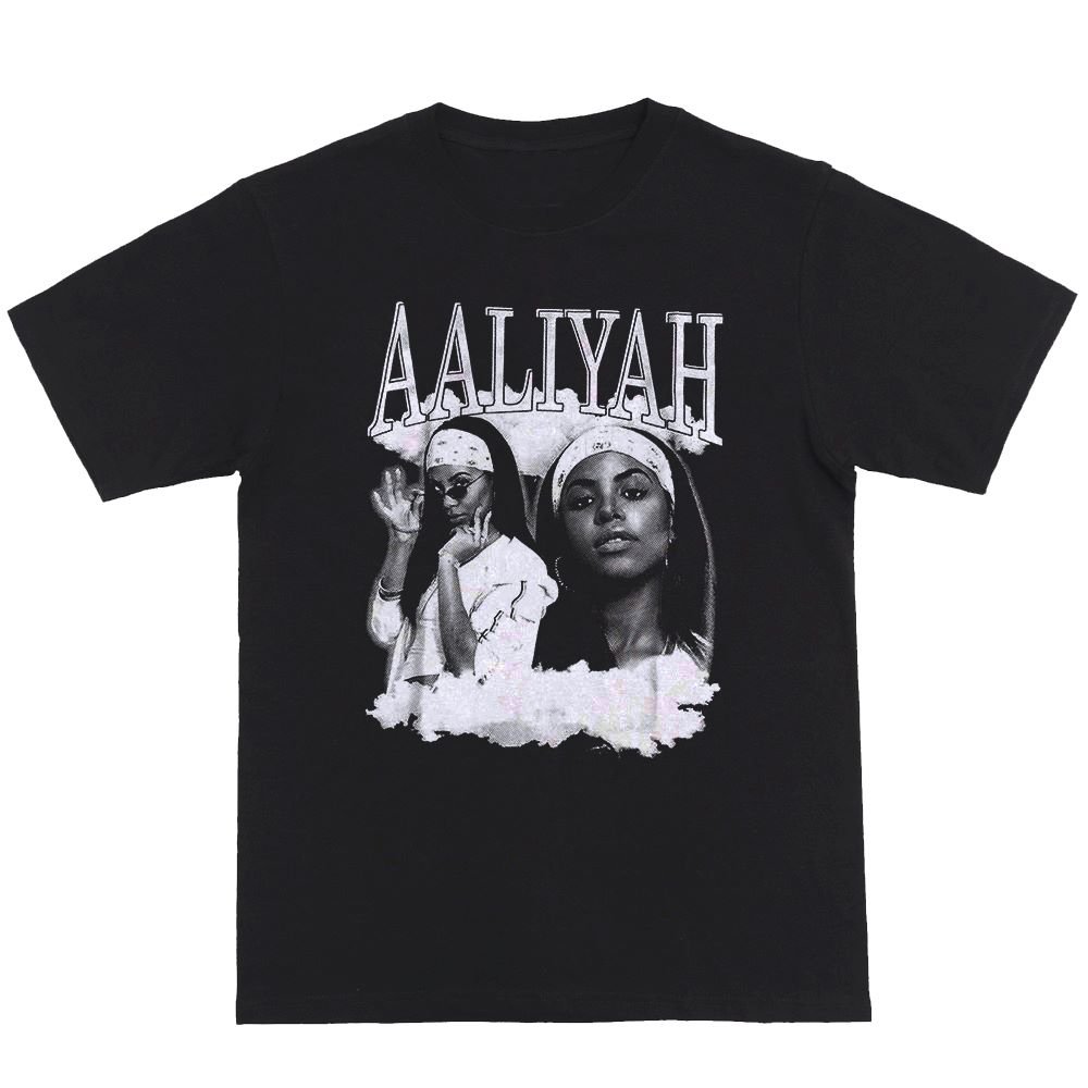 Kaos Tshirt Vintage Aaliyah Merchandise by RughSide