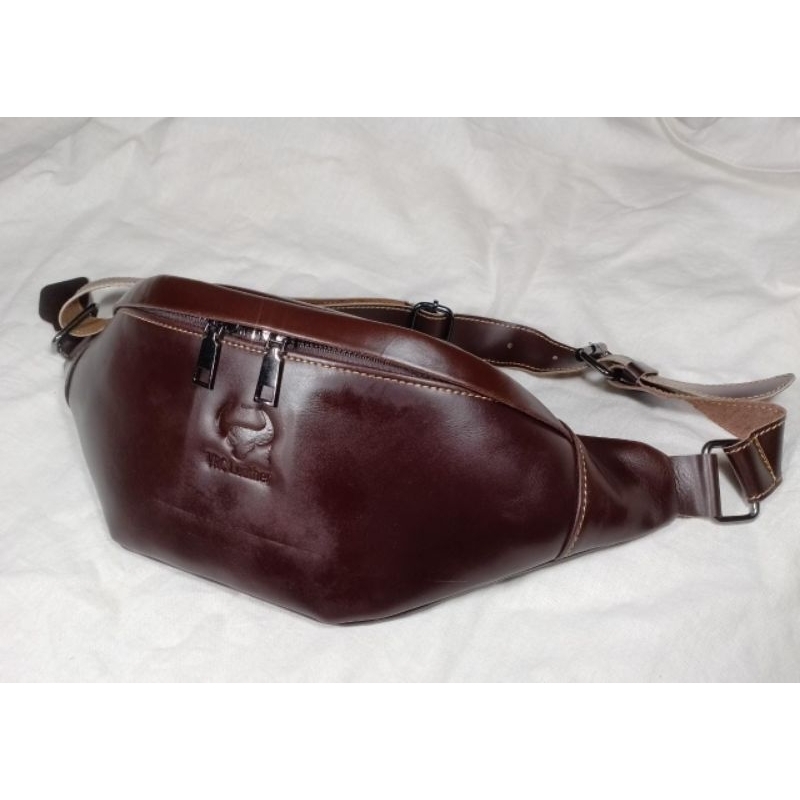 Waistbag Pria Vrc.Leather Full Kulit Sapi Asli