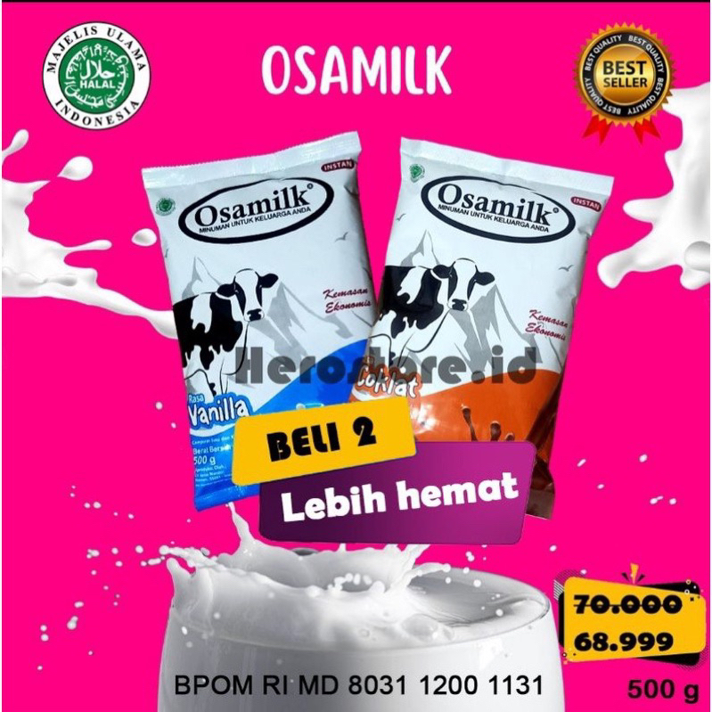 

SUSU OSAMILK ORIGINAL 100% Penggemuk Badan & Penambah Nafsu Makan 500 g