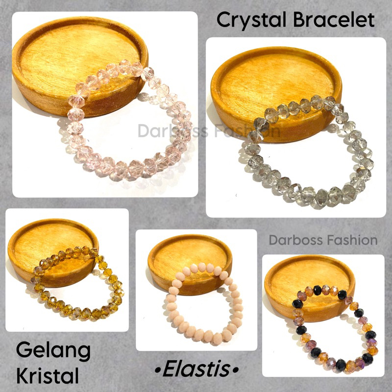 Gelang Kristal / Gelang Batu / Gelang Mutiara / gelang wanita / Gelang senar elastis / Women bracelet / Gelang anak / gelang oleh-oleh / grosir Gelang batu giok