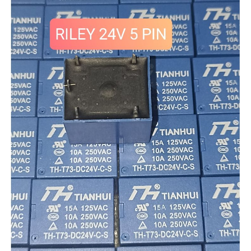 Relay 24v 5pin 24volt 5 pin kaki ORI riley