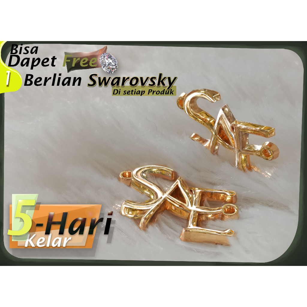 Pabrik label hijab plat label untuk aksesoris kerudung dan khimar pashima dengan krum warna gold sil