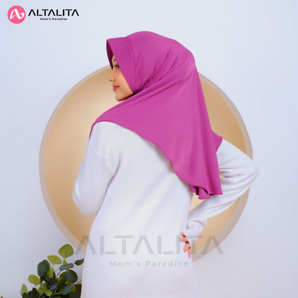 Altalita - Jilbab Qaila Penguin Instan Jersey Premium Hijab Bergo Hamidah Menutup Dada Kerudung Sport Instant Ukuran M Cocok Untuk Sekolah Olahraga Volly Futsal Badminton dan Sehari-Hari