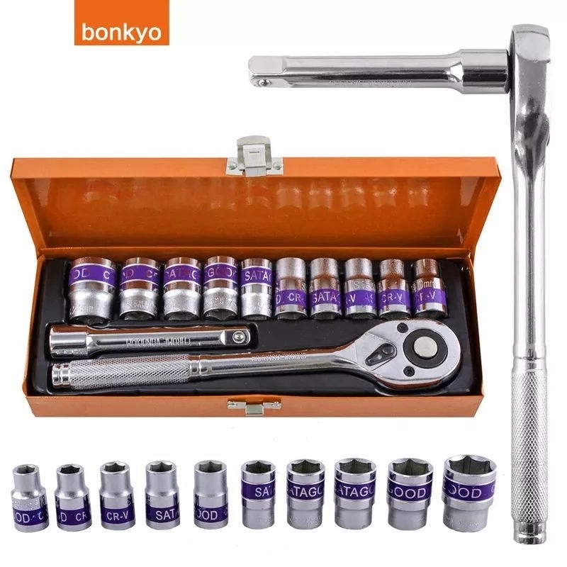 kunci sok set 12 socket shock 12 pcs