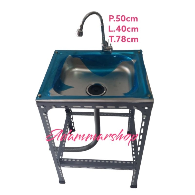 promo bak cuci piring/ wastafel portable Paket lengkap sink portable 50x40