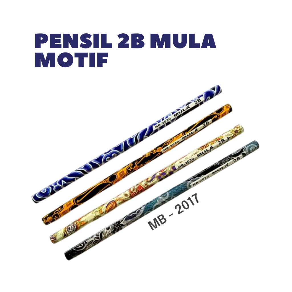 

Pensil 2B Mula MB-2017 Motif/ Lusin