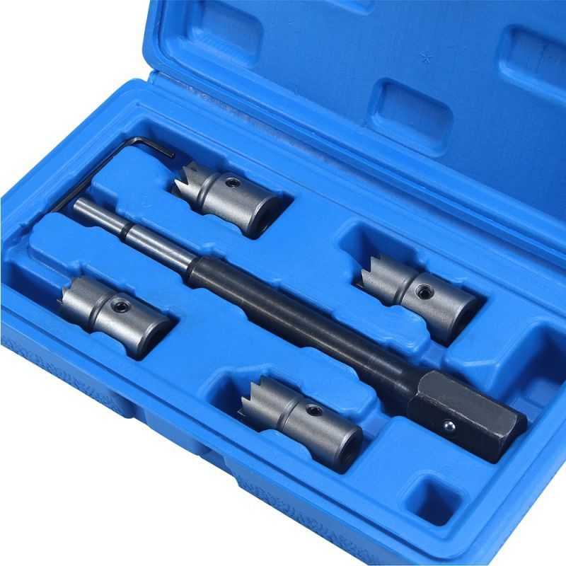 5pcs Diesel Seat Cutter Diesel Fuel Injector Seat Cleaning Kit Diesel Nozzle Reamer