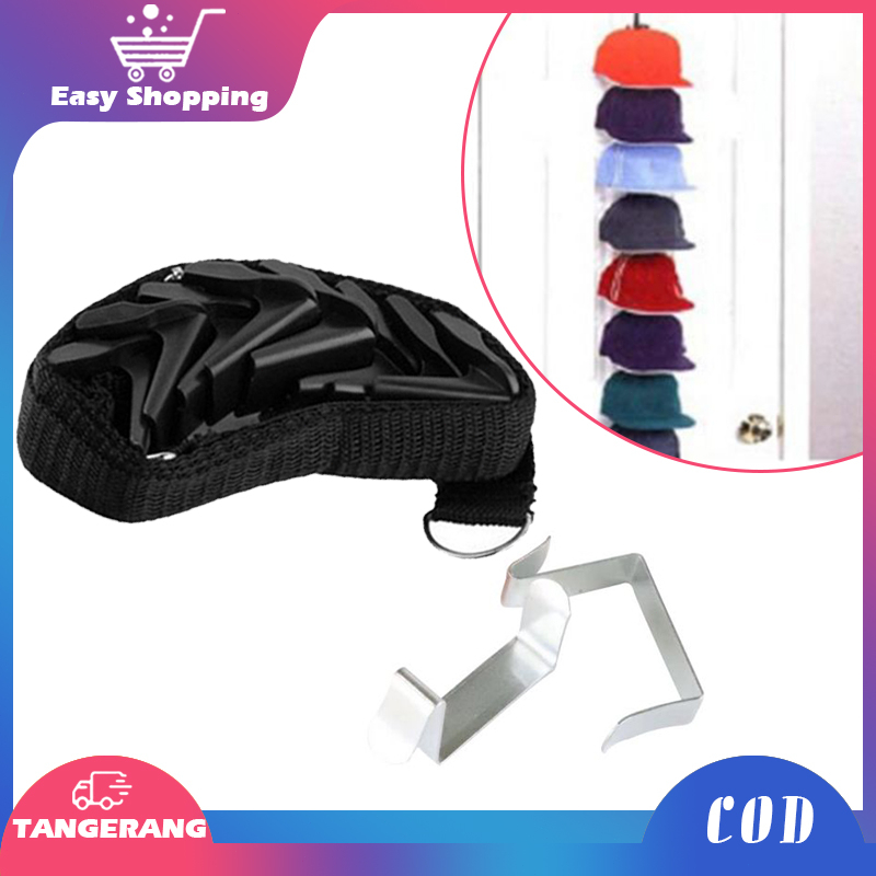 190*2.5cm Gantungan Topi Dinding Rak Topi Gantung Cap Organizer Gantungan Hanger Tas Display Topi