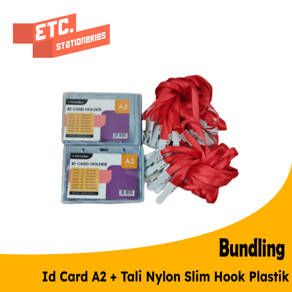 

Paket Bundling Id Card A2 + Tali Nylon Slim Hook Plastik (CBT-NYLK)