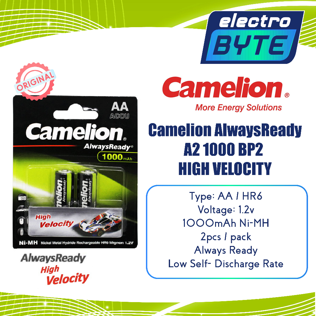 Camelion Baterai Charger Velocity AA 1000maH NiMH - Special Edition / baterai rechargeable Camelion 
