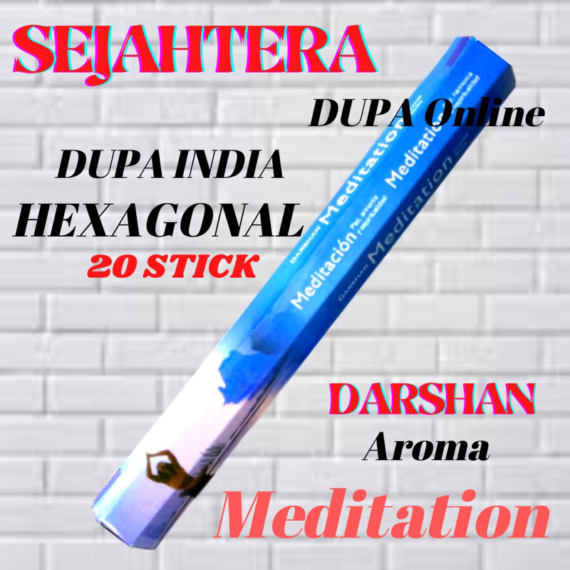 Dupa Hio India Pendek Darshan “MEDITATION” Kotak isi 20btg